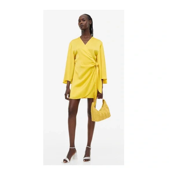 Satin Wrap Front Dress or Tunic - Picture 2 of 10